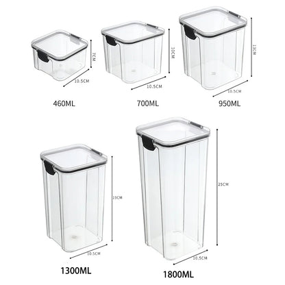 Minimalist Airtight Pantry Storage Jars – Moisture-Proof & Stackable