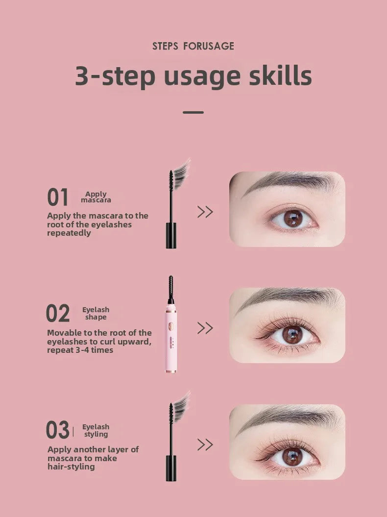 1PC New electric eyelash curler with USB charging electric eyelash curler, anti scalding and curling device, eyelash beauty tool