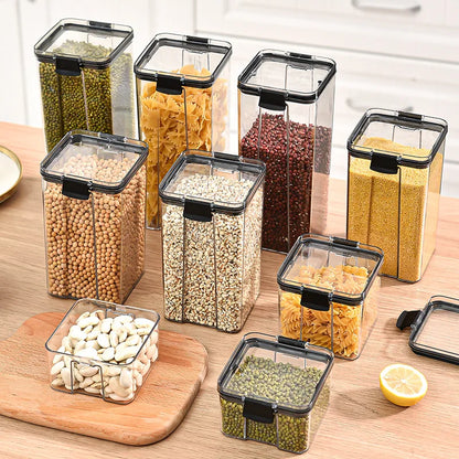 Minimalist Airtight Pantry Storage Jars – Moisture-Proof & Stackable