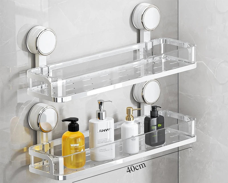 Suction cup bathroom rack non-punching toilet wall-mounted removable storage rack washstand wall hanger