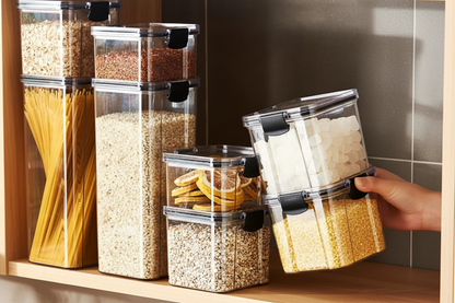 Minimalist Airtight Pantry Storage Jars – Moisture-Proof & Stackable