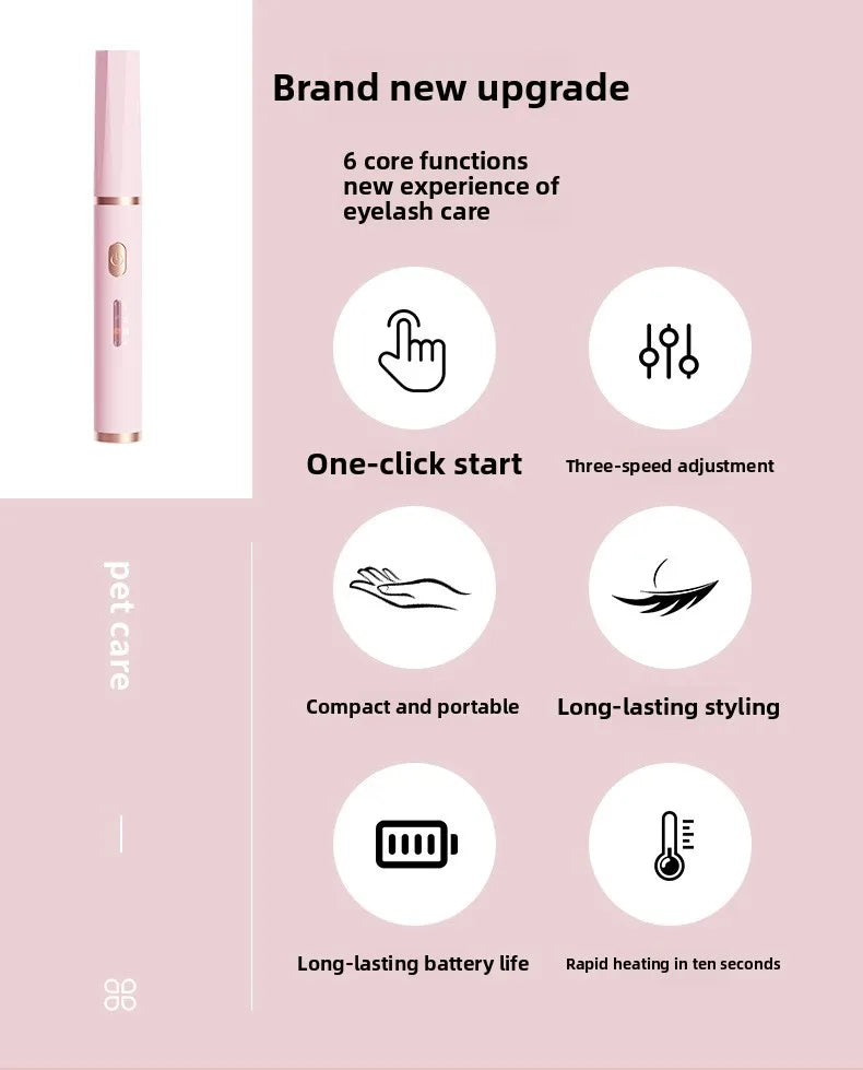 1PC New electric eyelash curler with USB charging electric eyelash curler, anti scalding and curling device, eyelash beauty tool