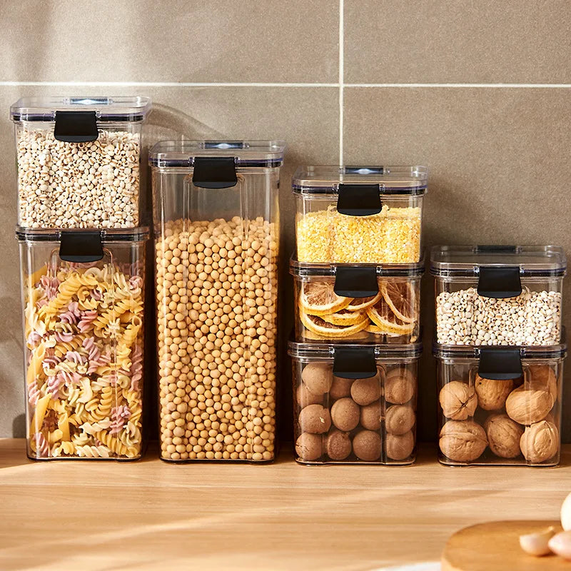 Minimalist Airtight Pantry Storage Jars – Moisture-Proof & Stackable