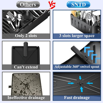 Dish Drying Rack with Drainboard