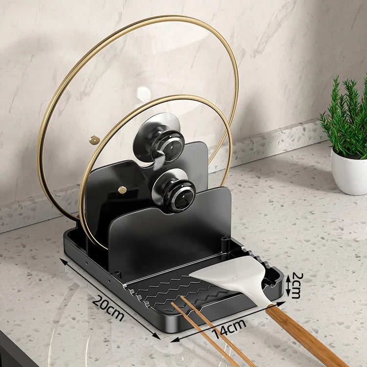 4-in-1 Kitchen Counter Organiser for Lids, Cutting Boards and Utensils