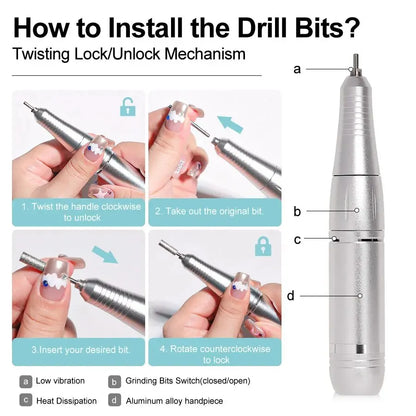45,000RPM Electric Nail Drill