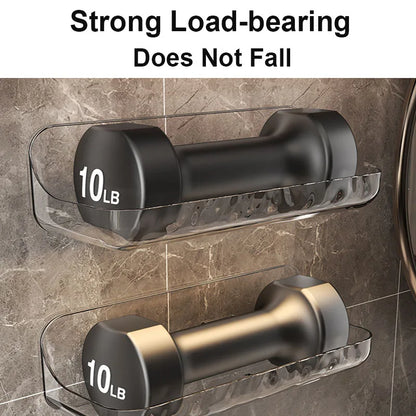 Acryli Bathroom Shelf No Drill Organizer Shower Storage Rack Washstand Cosmetics Storage Rack Wall Mounted Toilet Shampoo Holder