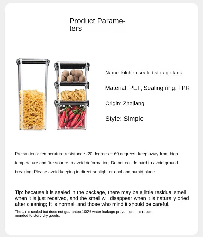 Minimalist Airtight Pantry Storage Jars – Moisture-Proof & Stackable