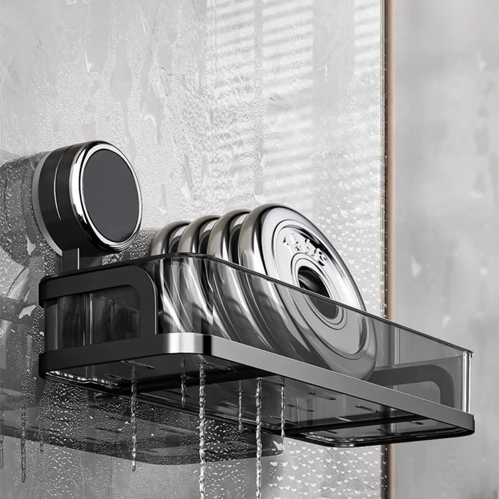 Suction cup bathroom rack non-punching toilet wall-mounted removable storage rack washstand wall hanger