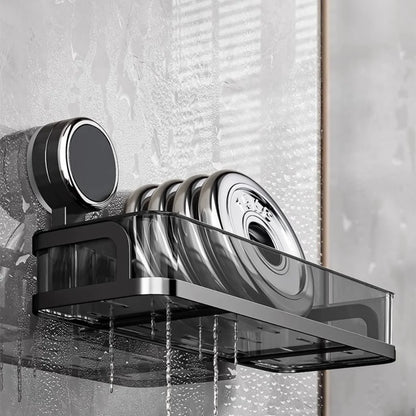 Suction cup bathroom rack non-punching toilet wall-mounted removable storage rack washstand wall hanger