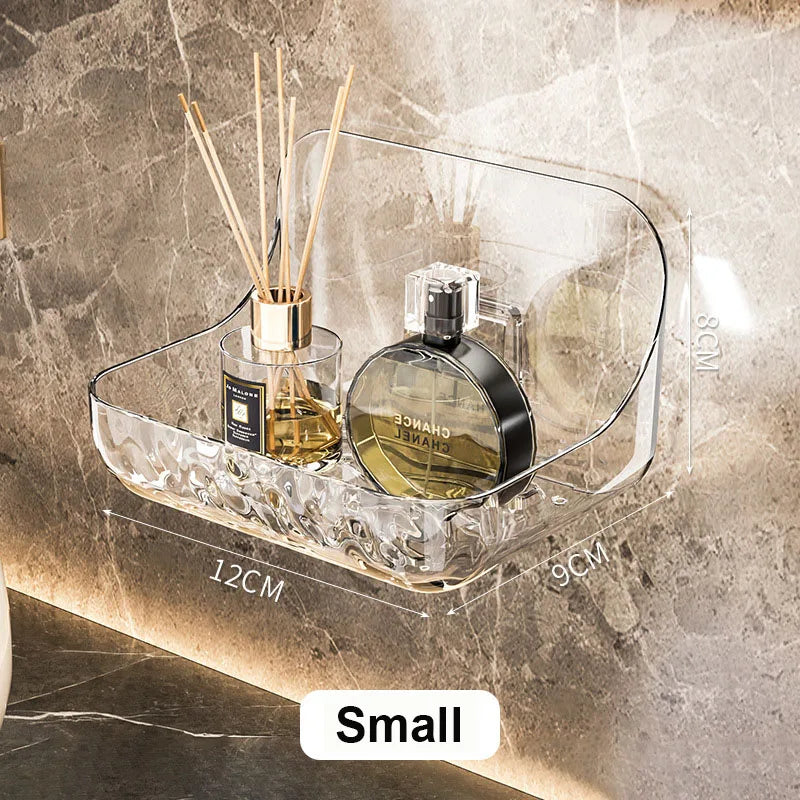 Acryli Bathroom Shelf No Drill Organizer Shower Storage Rack Washstand Cosmetics Storage Rack Wall Mounted Toilet Shampoo Holder