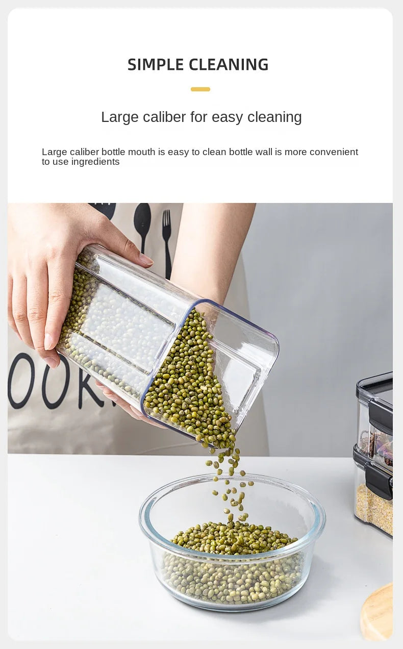 Minimalist Airtight Pantry Storage Jars – Moisture-Proof & Stackable