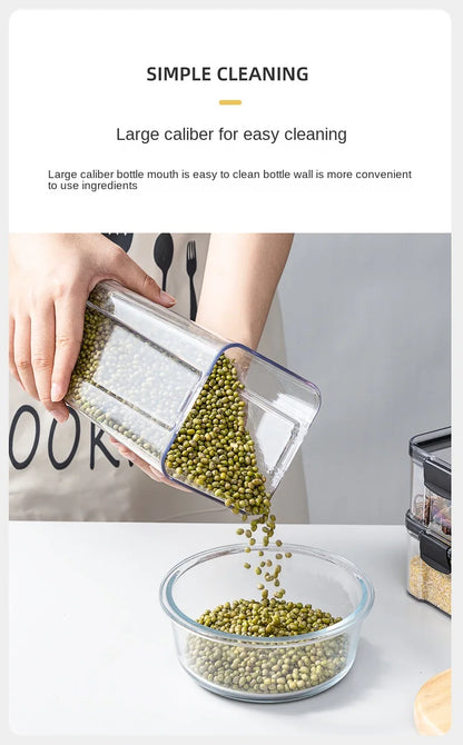 Minimalist Airtight Pantry Storage Jars – Moisture-Proof & Stackable