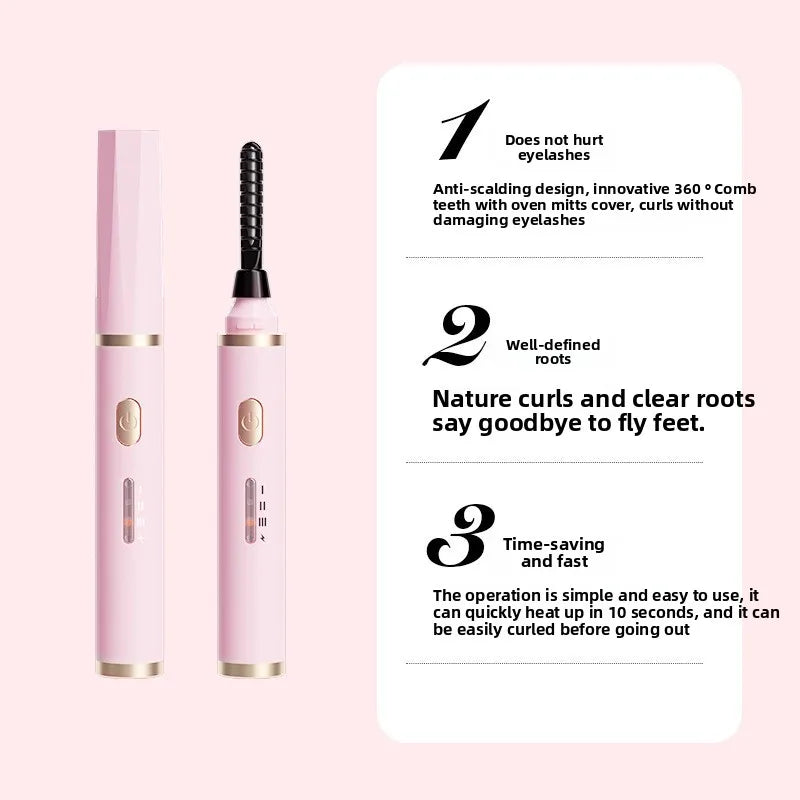 1PC New electric eyelash curler with USB charging electric eyelash curler, anti scalding and curling device, eyelash beauty tool
