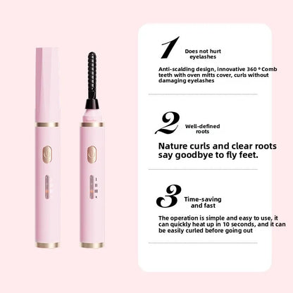 1PC New electric eyelash curler with USB charging electric eyelash curler, anti scalding and curling device, eyelash beauty tool