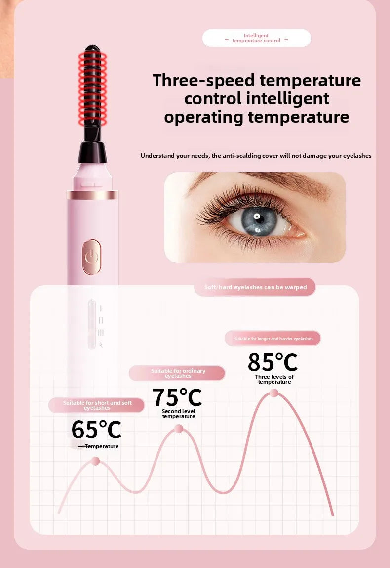 1PC New electric eyelash curler with USB charging electric eyelash curler, anti scalding and curling device, eyelash beauty tool
