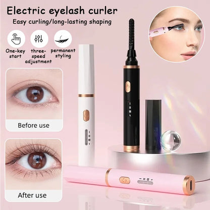 1PC New electric eyelash curler with USB charging electric eyelash curler, anti scalding and curling device, eyelash beauty tool
