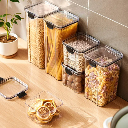 Minimalist Airtight Pantry Storage Jars – Moisture-Proof & Stackable