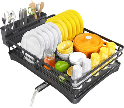 Dish Drying Rack with Drainboard