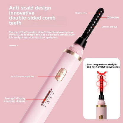 1PC New electric eyelash curler with USB charging electric eyelash curler, anti scalding and curling device, eyelash beauty tool