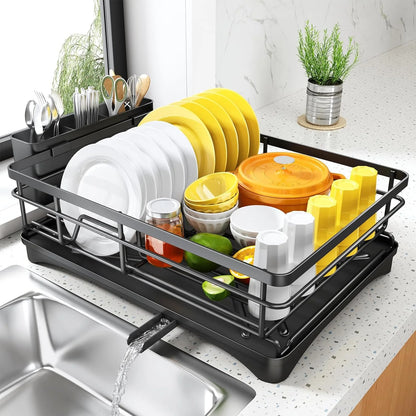 Dish Drying Rack with Drainboard