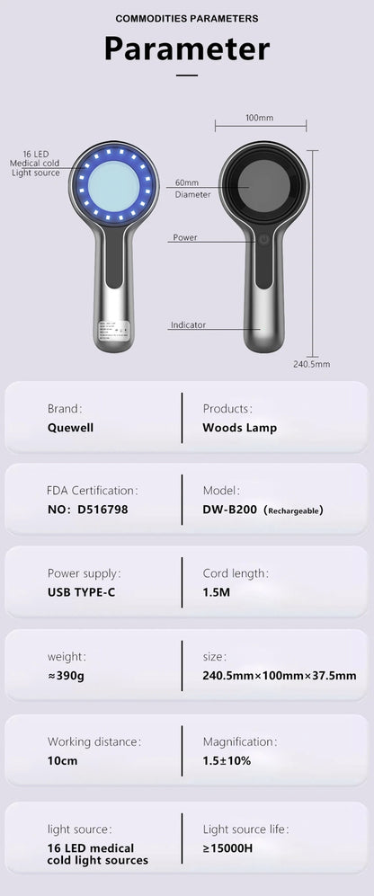 UV Skin Analyzer Lamp