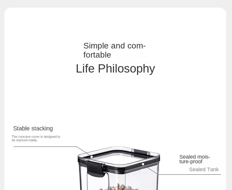 Minimalist Airtight Pantry Storage Jars – Moisture-Proof & Stackable