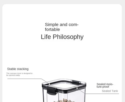 Minimalist Airtight Pantry Storage Jars – Moisture-Proof & Stackable