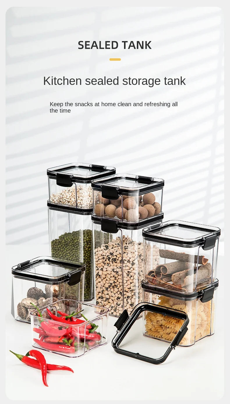 Minimalist Airtight Pantry Storage Jars – Moisture-Proof & Stackable