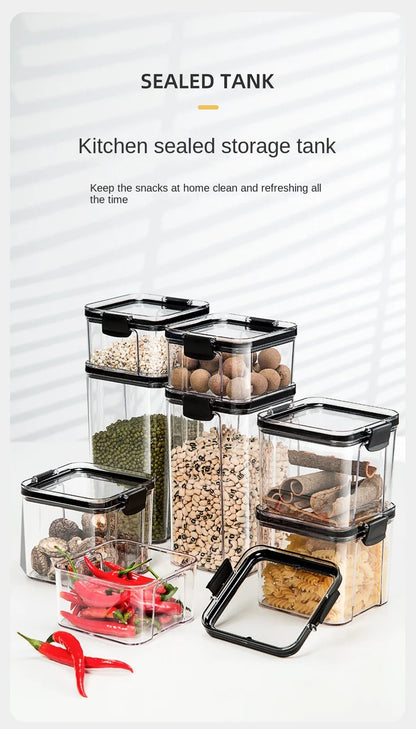 Minimalist Airtight Pantry Storage Jars – Moisture-Proof & Stackable