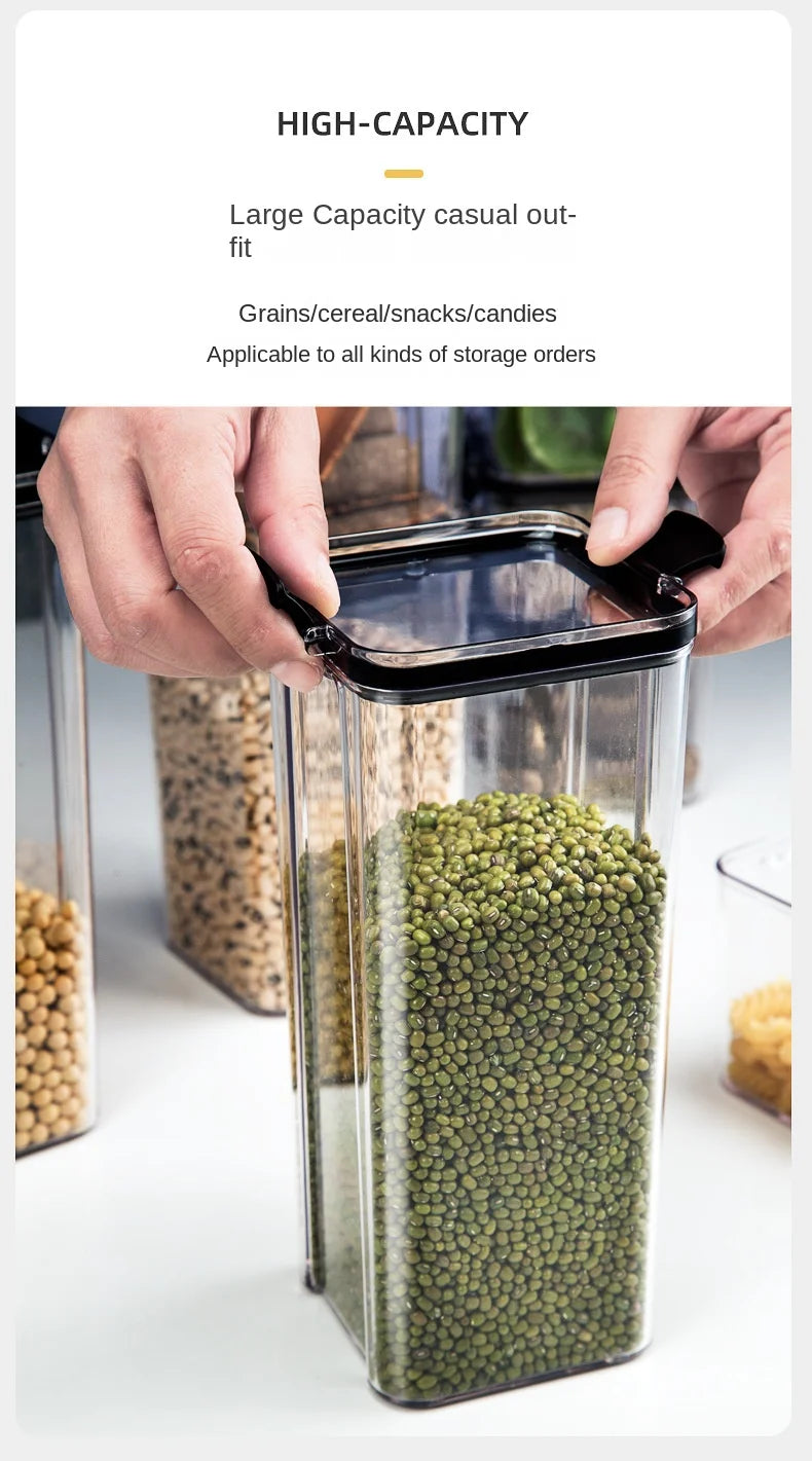 Minimalist Airtight Pantry Storage Jars – Moisture-Proof & Stackable