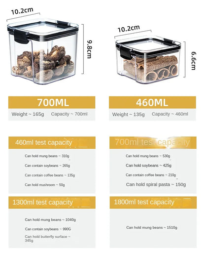 Minimalist Airtight Pantry Storage Jars – Moisture-Proof & Stackable