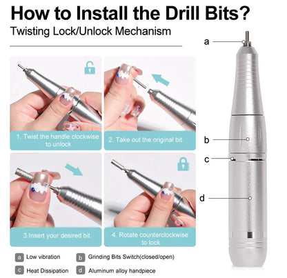 45,000RPM Electric Nail Drill