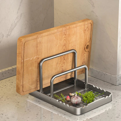 4-in-1 Kitchen Counter Organiser for Lids, Cutting Boards and Utensils