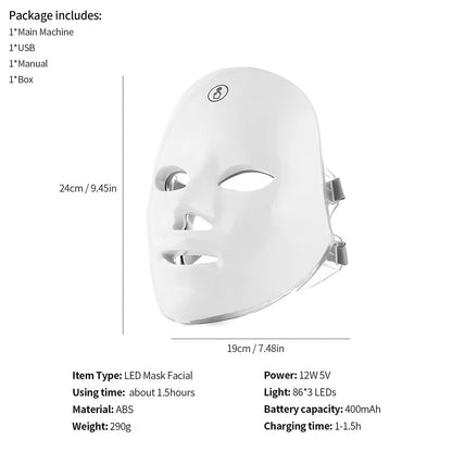 7-Color LED Facial Mask