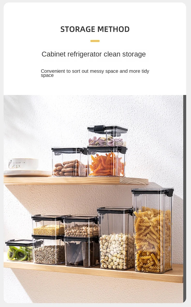 Minimalist Airtight Pantry Storage Jars – Moisture-Proof & Stackable