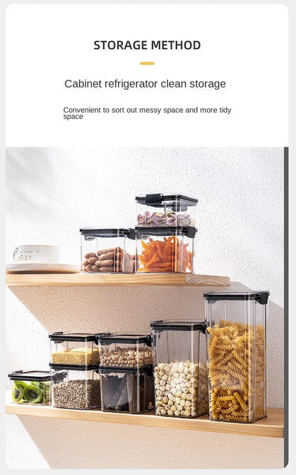 Minimalist Airtight Pantry Storage Jars – Moisture-Proof & Stackable