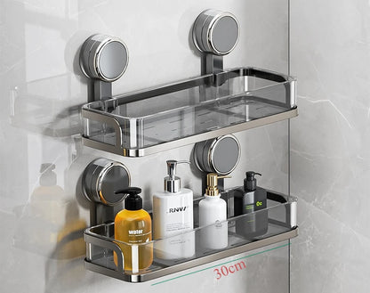 Suction cup bathroom rack non-punching toilet wall-mounted removable storage rack washstand wall hanger