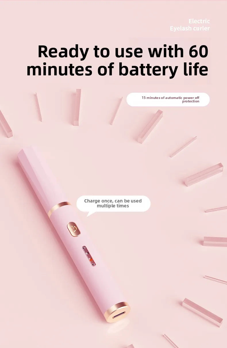 1PC New electric eyelash curler with USB charging electric eyelash curler, anti scalding and curling device, eyelash beauty tool