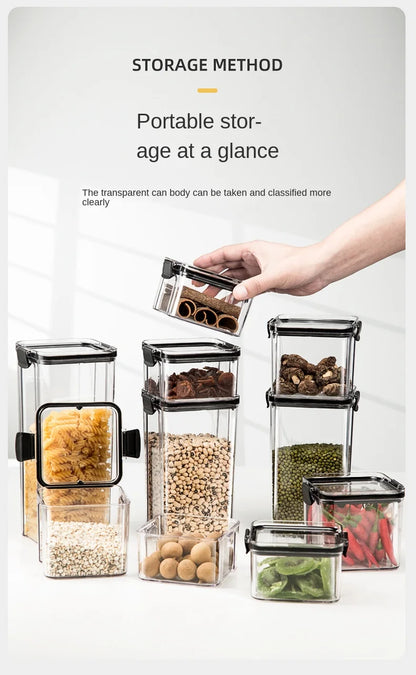 Minimalist Airtight Pantry Storage Jars – Moisture-Proof & Stackable