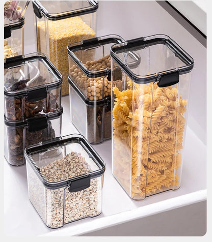 Minimalist Airtight Pantry Storage Jars – Moisture-Proof & Stackable
